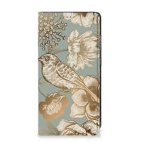 Smart Cover voor Samsung Galaxy A52 Vintage Bird Flowers
