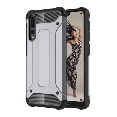 Voor Huawei P20 Pro Full-body Cover ruige TPU + PC combinatie back cover (grijs)