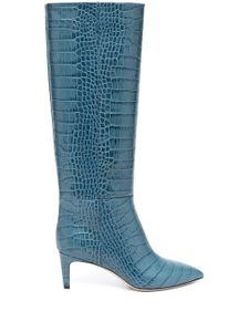 Paris Texas bottes pointues à effet peau de crocodile 60mm - Bleu