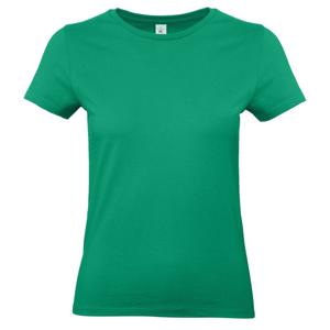 Basic dames t-shirt - smaragd groen - met ronde hals - katoen