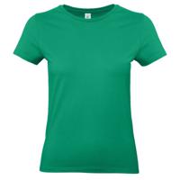 Basic dames t-shirt - smaragd groen - met ronde hals - katoen - thumbnail