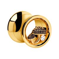 Double Flared Tunnel Verguld chirurgisch staal 316L Tunnels & Plugs
