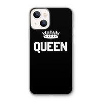 Queen zwart: iPhone 13 mini Transparant Hoesje