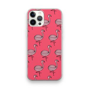 Flamingo: iPhone 12 Pro Transparant Hoesje
