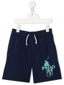 Ralph Lauren Kids short à logo imprimé - Bleu