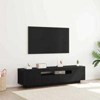 TV-kast Zwart 160 x 35 x 40 cm Bewerkt hout