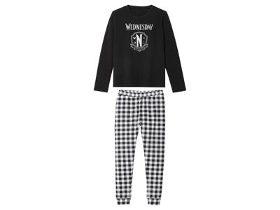 Kinderpyjama Wednesday (Zwart/wit, 134/140)