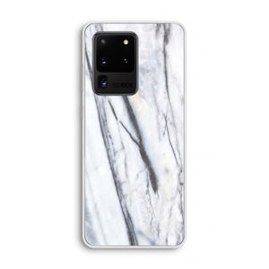 Gestreepte marmer: Samsung Galaxy S20 Ultra Transparant Hoesje