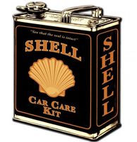 Shell Motor Oil - Olieblik Zwaar Metalen Bord - 36 x 29 cm - thumbnail