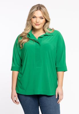 Yoek Shirt met kimono-mouw | Groen | Maat 58/60