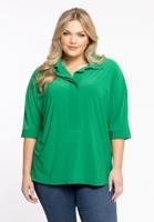 Yoek Shirt met kimono-mouw | Groen | Maat 58/60