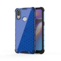 Voor Galaxy A20s shock proof honingraat PC + TPU case (blauw)