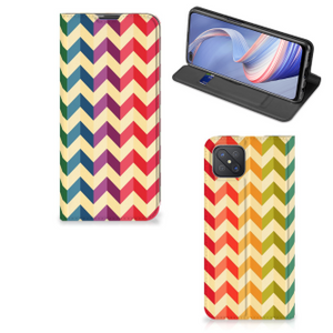 OPPO Reno4 Z 5G Hoesje met Magneet Zigzag Multi Color