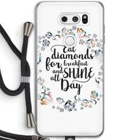 Diamonds: LG V30 Transparant Hoesje met koord Diamonds: LG V30 Transparant Hoesje met koord