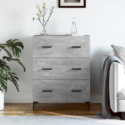 Dressoir 69,5x34x90 cm bewerkt hout betongrijs