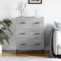 Dressoir 69,5x34x90 cm bewerkt hout betongrijs