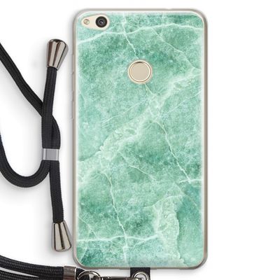 Groen marmer: Huawei Ascend P8 Lite (2017) Transparant Hoesje met koord