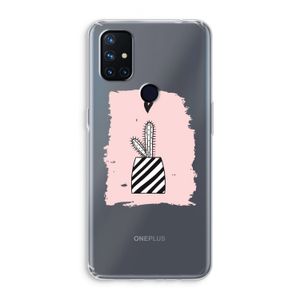 Zwart-wit cactus: OnePlus Nord N10 5G Transparant Hoesje