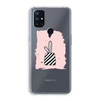 Zwart-wit cactus: OnePlus Nord N10 5G Transparant Hoesje