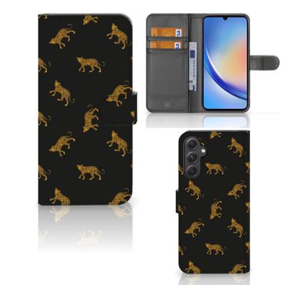 Telefoonhoesje | Met pasjeshouder | voor Samsung Galaxy A24 4G Leopards