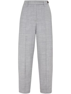 Brunello Cucinelli pantalon de tailleur à coupe fuselée - Gris
