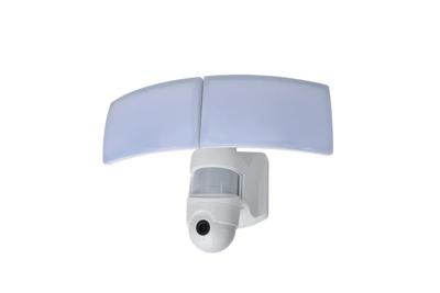 Lamp met camera buiten breedstraler &apos;Libra&apos; wit verstelbaar