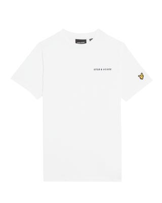 Lyle & Scott winter t-shirt jongens - wit - geborduurd
