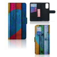 OnePlus 9 Pro | Book Style Case | Wood Heart - Cadeau voor je Vriend