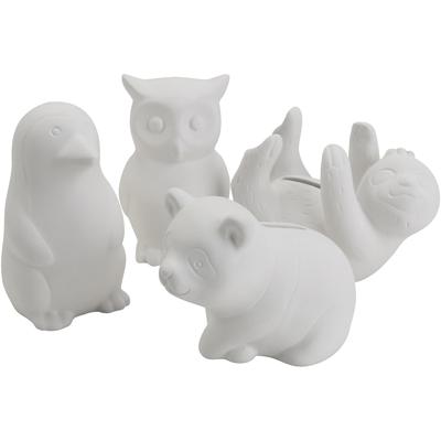 Creativ Company Spaarpotten, dieren, afm 8,5-11 cm, inhoud kan variëren , 4x6 stuk/ 1 doos