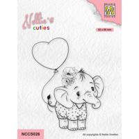 Nellie's Choice • nellie's cuties clear stempels elephant with heart balloon