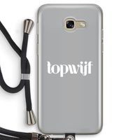 Topwijf Grijs Wit: Samsung Galaxy A5 (2017) Transparant Hoesje met koord Topwijf Grijs Wit: Samsung Galaxy A5 (2017) Transparant Hoesje met koord