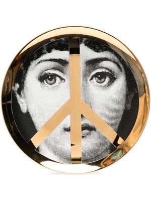 Fornasetti assiette murale Lina Cavalieri à imprimé graphique