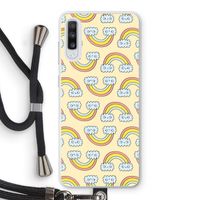Regenboog: Samsung Galaxy A70 Transparant Hoesje met koord