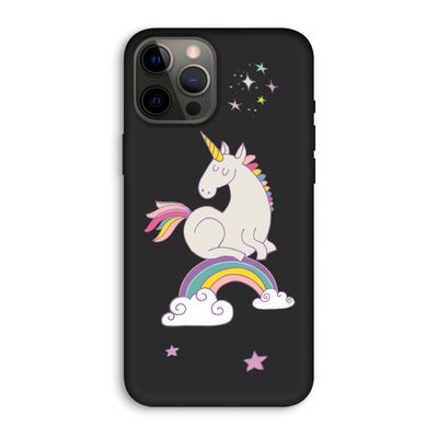 Regenboog eenhoorn: iPhone 12 Pro Max Biologisch afbreekbaar hoesje