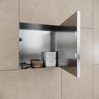 Inbouwnis Betegelbaar BWS Alfie 30x30 Geborsteld Staal Boss & Wessing