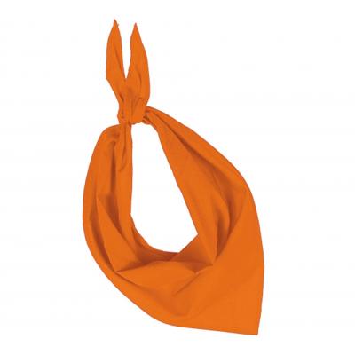 Bandana/hals zakdoek - 1x - oranje - voor kind en volwassenen - polyester/katoen