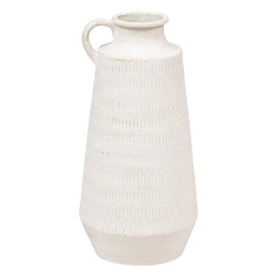 Bloemenvaas Sciacca - wit - keramiek - D20 x H41 cm - Stelen en boeketten - Grieks/Romeins thema