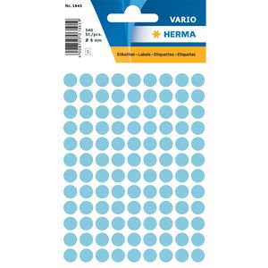 HERMA Universele etiketten Ø 8 mm rond blauw papier mat 540 st.