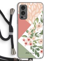 Sweet heaven geometrics: OnePlus Nord 2 5G Transparant Hoesje met koord