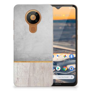 Nokia 5.3 Bumper Hoesje Wood Concrete