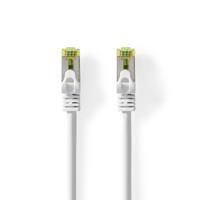 Nedis CAT7 Netwerkkabel | S/FTP | RJ45 Male | RJ45 Male | 0.50 m | Snagless | Rond | LSZH | Wit | Label - CCGL85420WT05