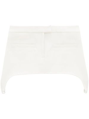 Courrèges minijupe à coupe asymétrique - Blanc