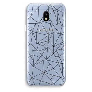 Geometrische lijnen zwart: Samsung Galaxy J3 (2017) Transparant Hoesje