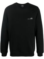 A.P.C. sweat à logo Item imprimé - Noir