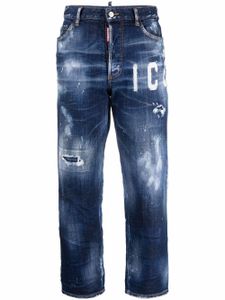 DSQUARED2 jean skinny à logo imprimé - Bleu