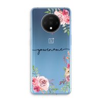 Rozen: OnePlus 7T Transparant Hoesje