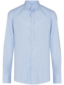 Dolce & Gabbana chemise cintrée à col italien - Bleu