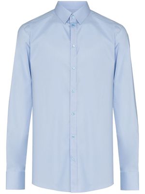 Dolce & Gabbana chemise cintrée à col italien - Bleu