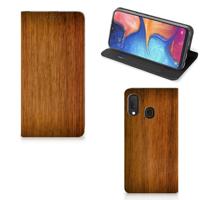 Samsung Galaxy A20e Book | Wallet Case | Donker Hout