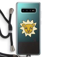 Kleine leeuw: Samsung Galaxy S10 Plus Transparant Hoesje met koord Kleine leeuw: Samsung Galaxy S10 Plus Transparant Hoesje met koord